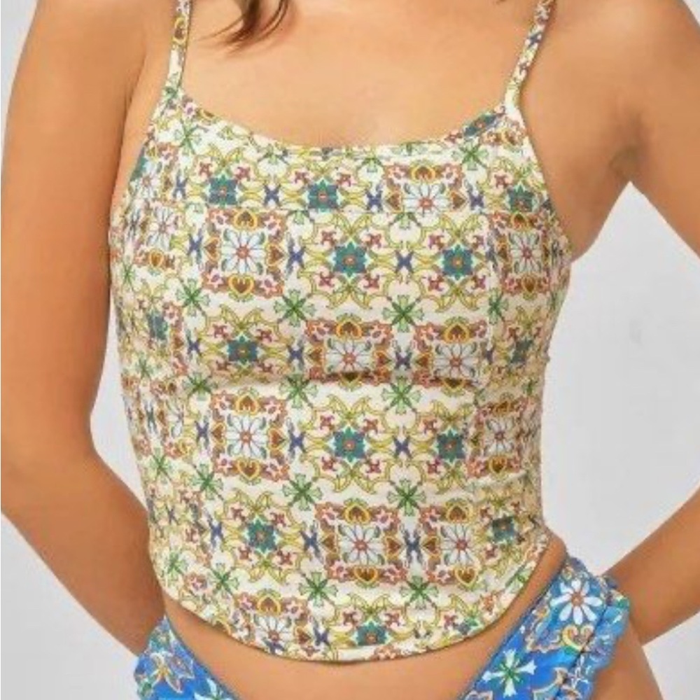 blackbough ramie linen corset top